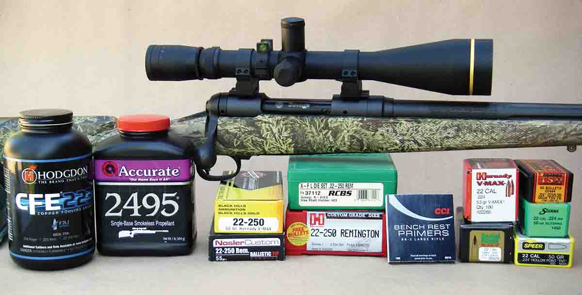 There are many excellent .22-250 Remington factory loads, and the selection of components for handloaders is extensive.